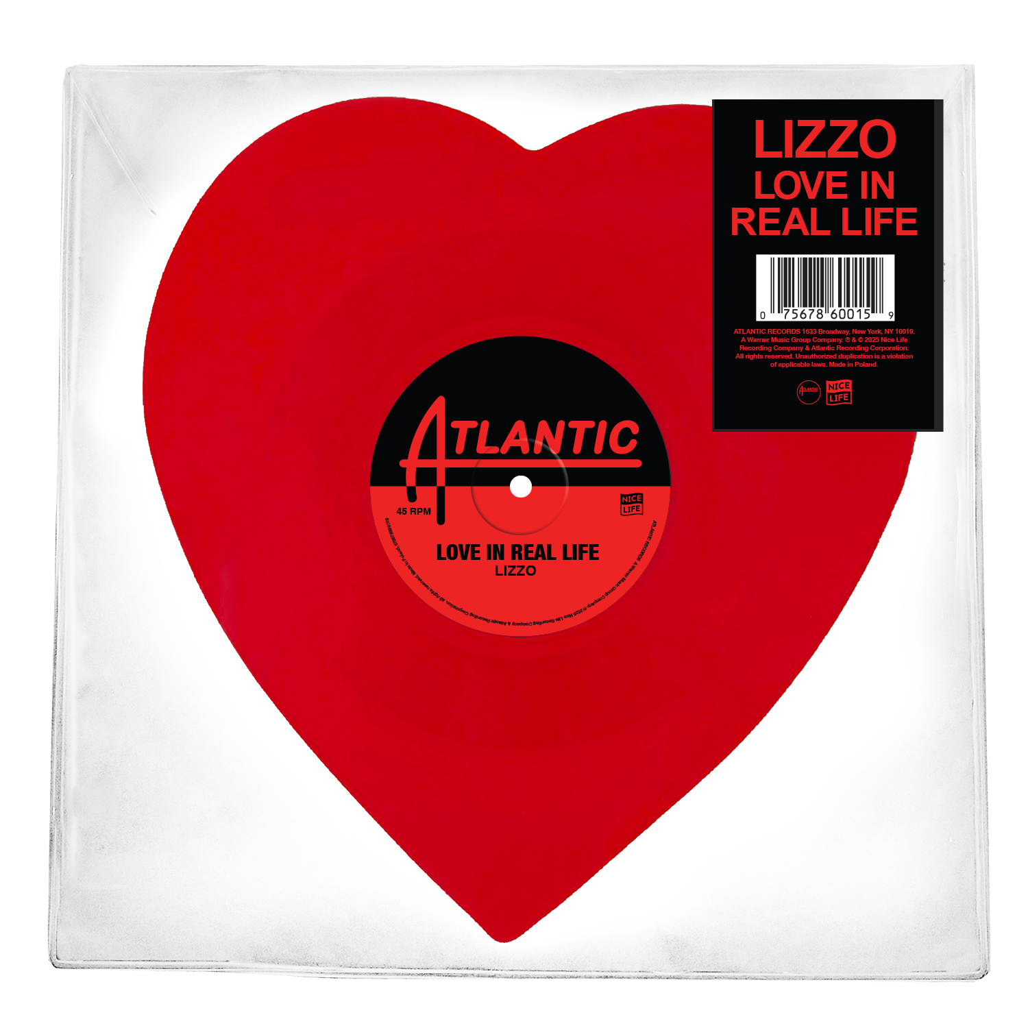 Love in Real Life 10” Heart Shaped Vinyl – Lizzo