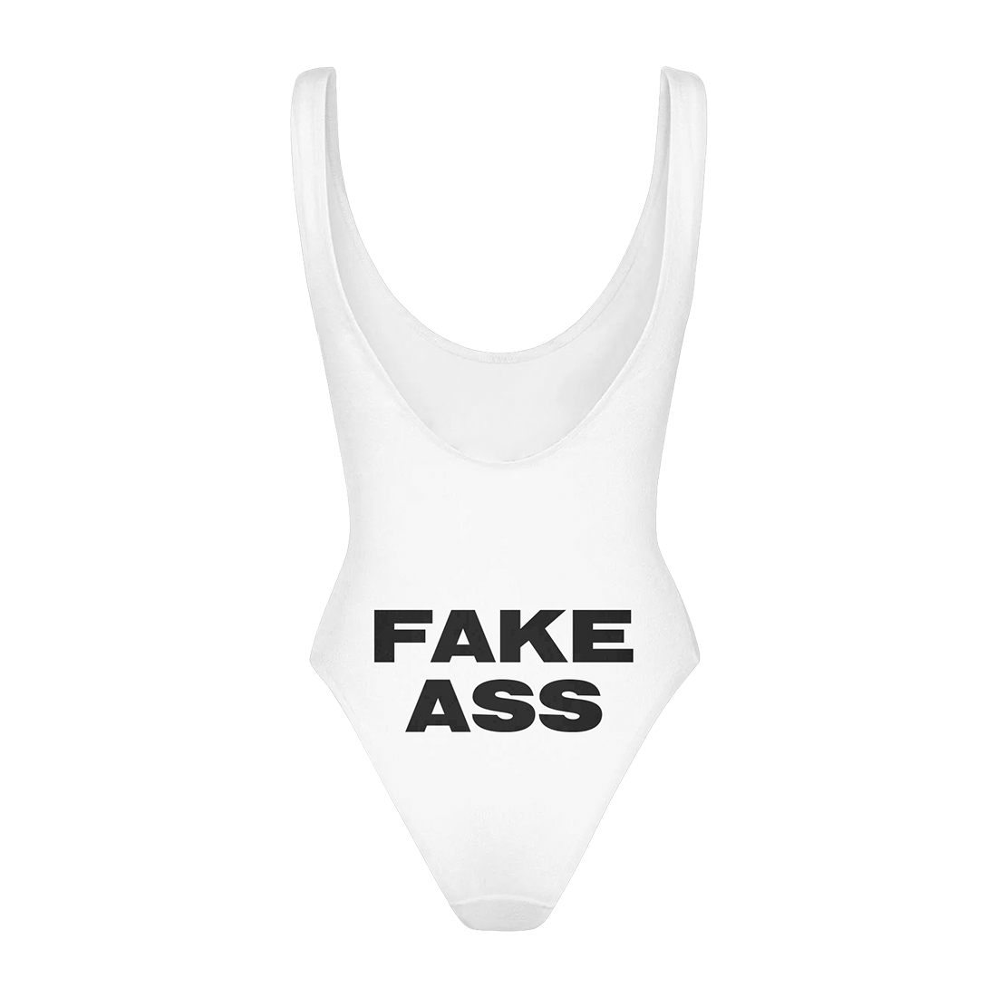 Fake Boobs/Ass White Bodysuit