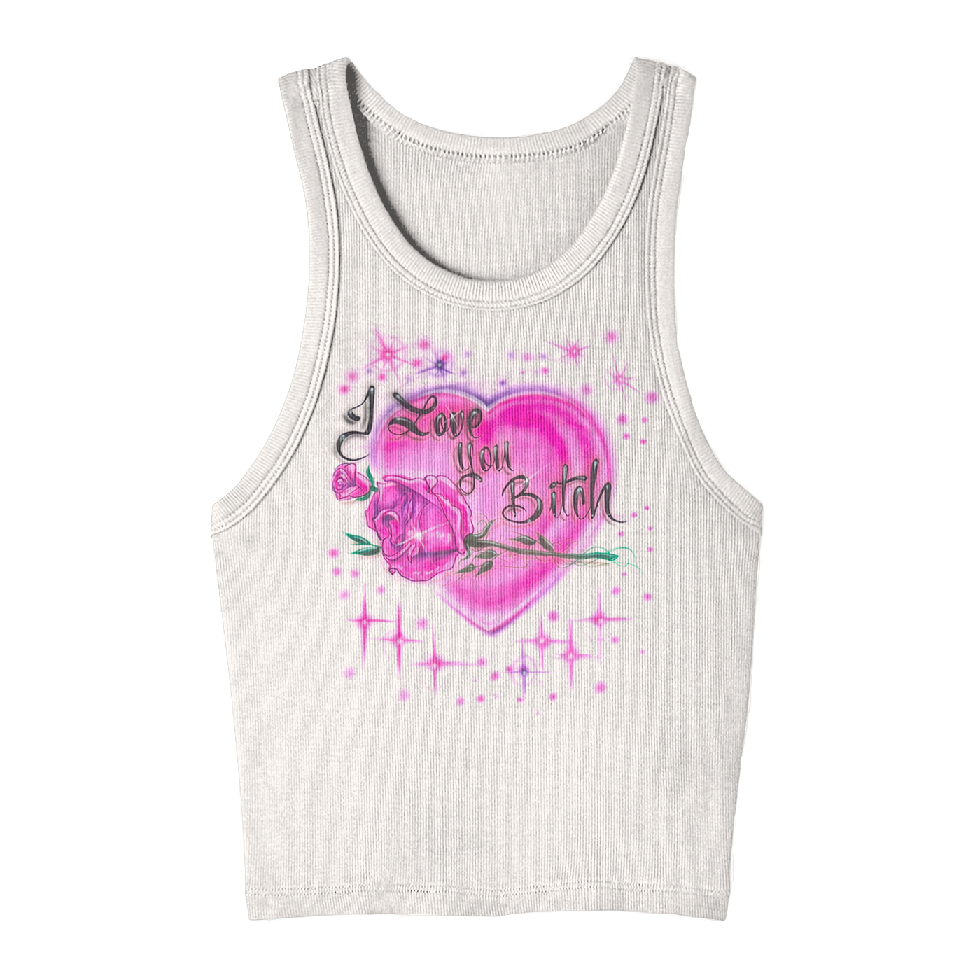 I Love You Airbrush Summer Tank