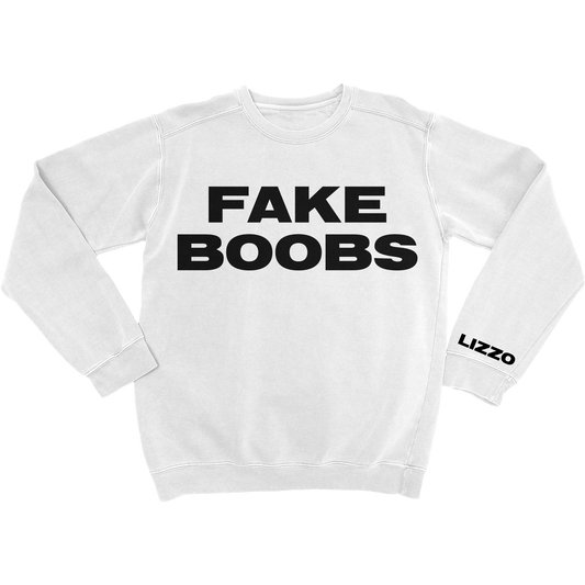 Fake Boobs White Sweatshirt